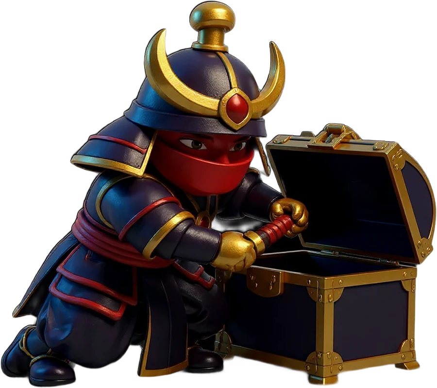 A FastGamesAPI character lifting a chest lid to see what is still inside