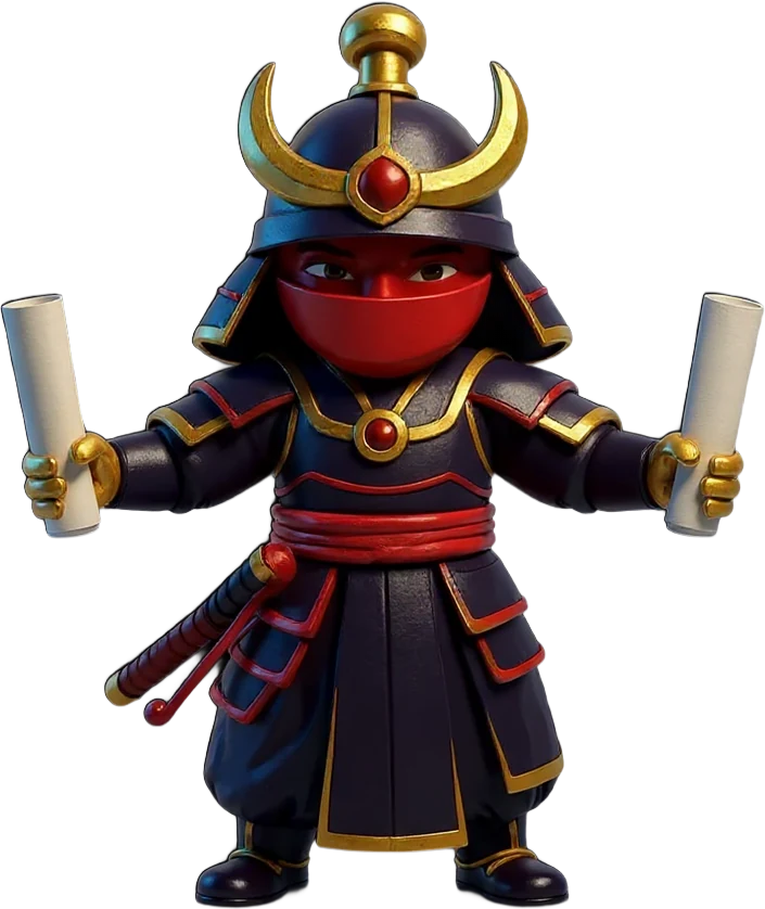 A FastGamesAPI character holding two identical scrolls out level with each other